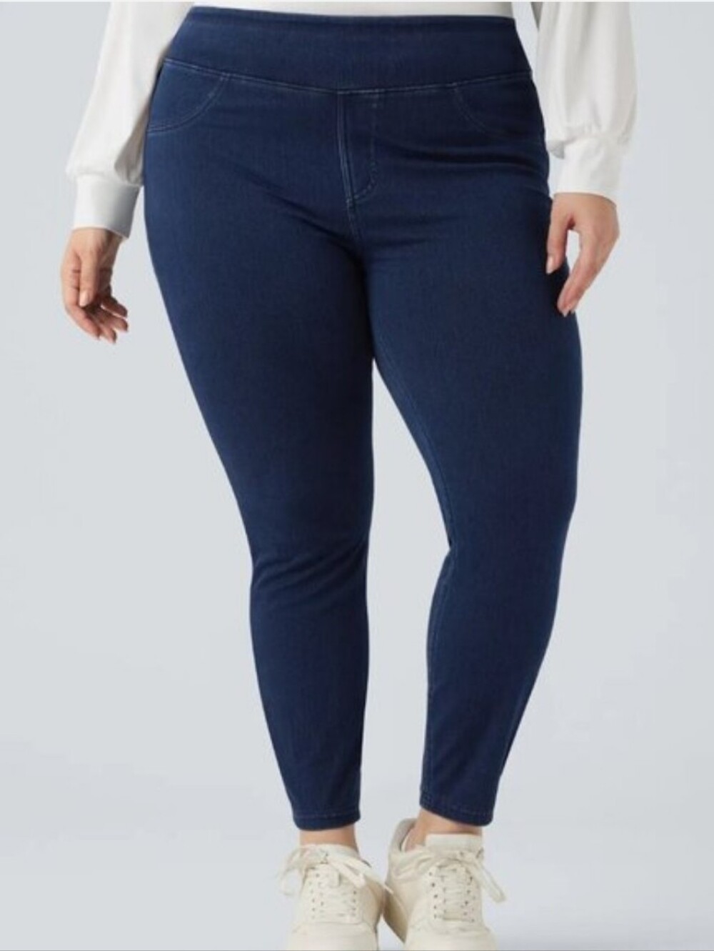 Halara Flex Denim Leggings Womens 2X Blue Casual Pull On Stretch High Waisted